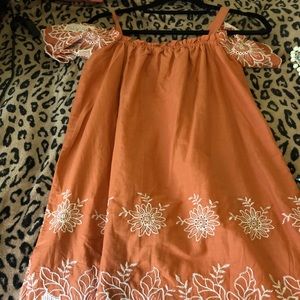 A orange dress
